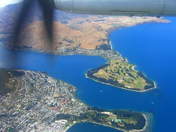 flying over Queenstown