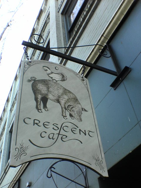 crescent cafe sign