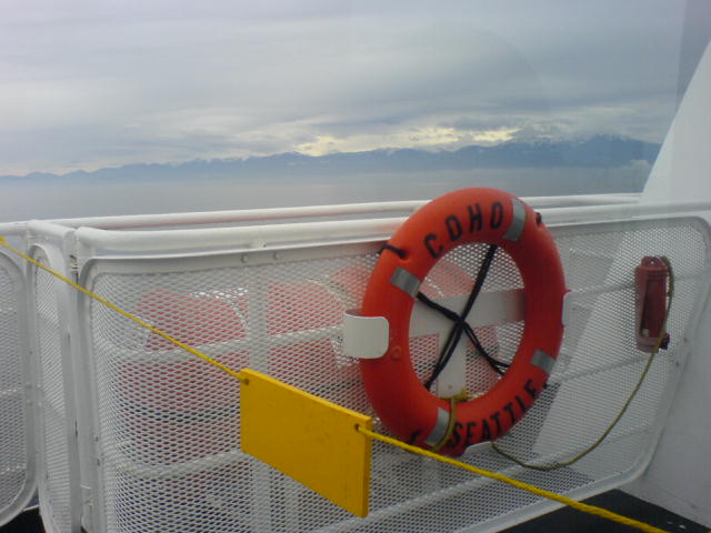 on the ferry